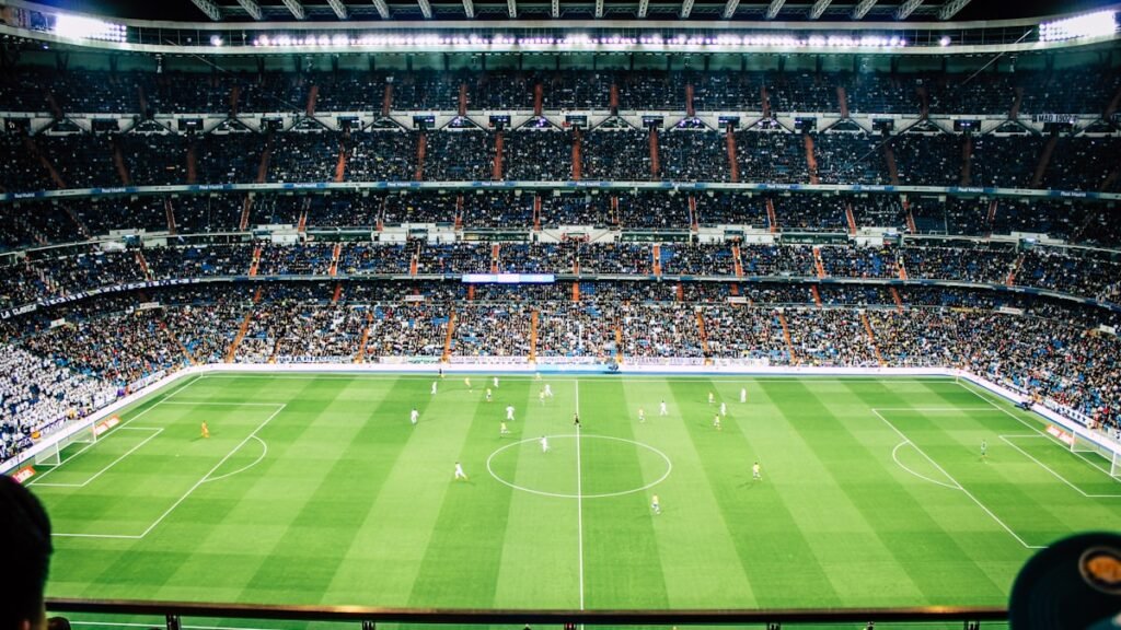 Night football stadium Champions League — StreamerATV